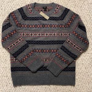 Men’s J Crew 100% Lambs Wool sweater- ski, outdoor